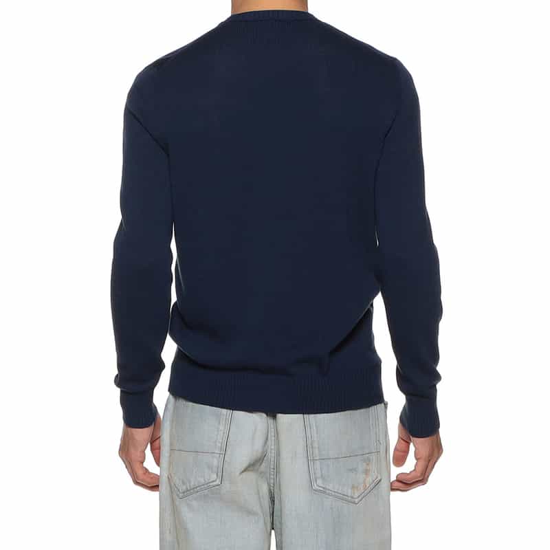 FEDELI スーピマコットンニットプルオーバー NAVY