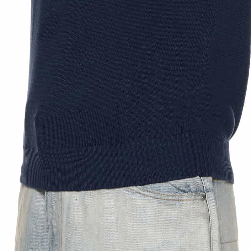 FEDELI スーピマコットンニットプルオーバー NAVY