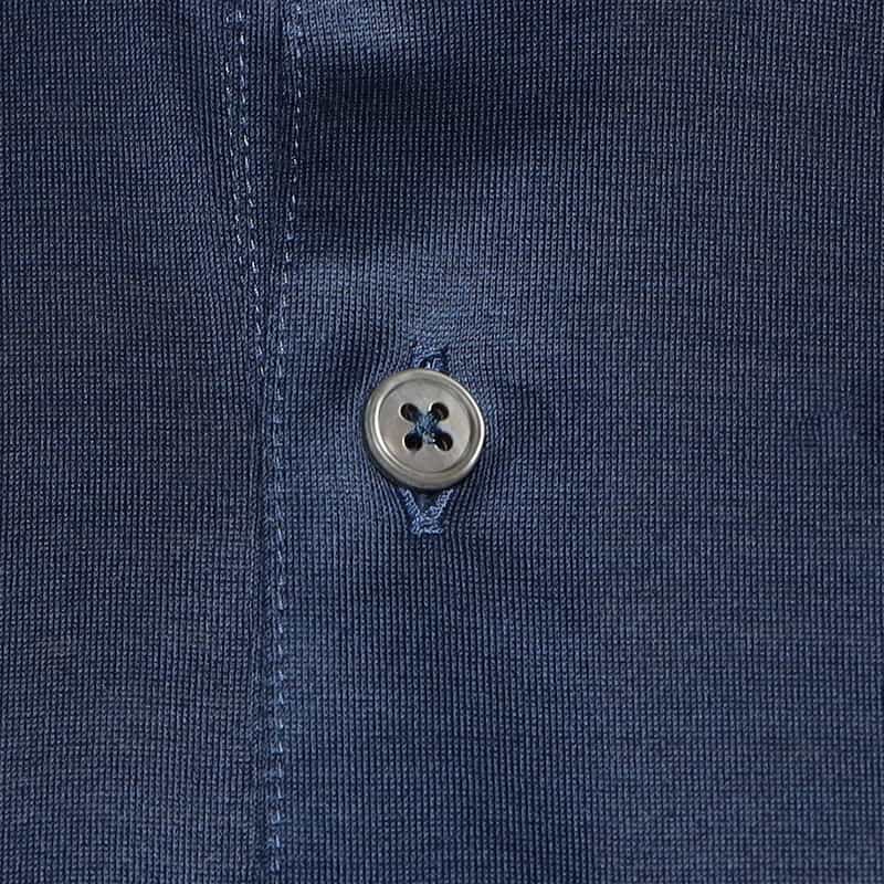 GRANSASSO マーセライズコットンポロシャツ NAVY
