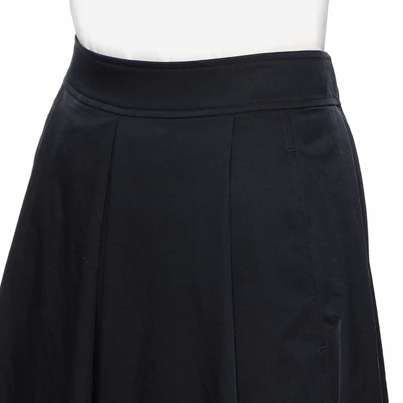 BARNEYS NEW YORK ウォッシャブル ボリュームタックスカート DARK NAVY