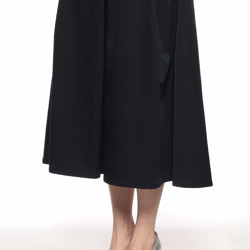 BARNEYS NEW YORK ウォッシャブル ボリュームタックスカート DARK NAVY