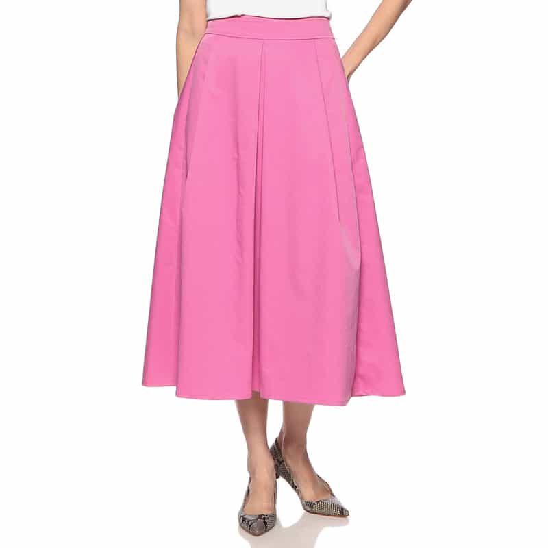 BARNEYS NEW YORK ウォッシャブル ボリュームタックスカート PINK