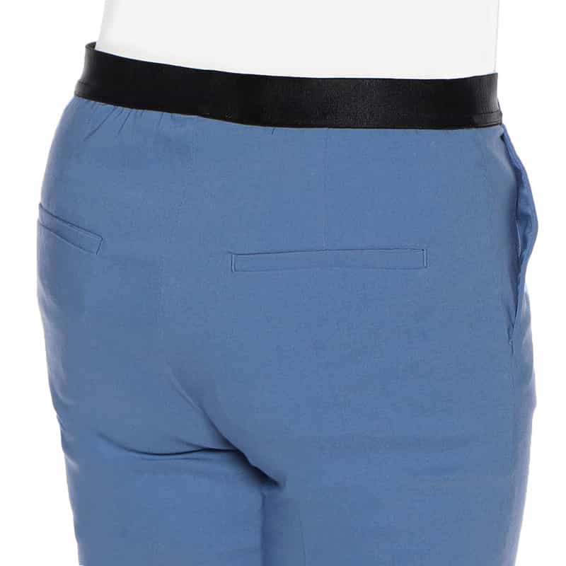 BARNEYS NEW YORK ウォッシャブル バックウエストゴムパンツ BLUE