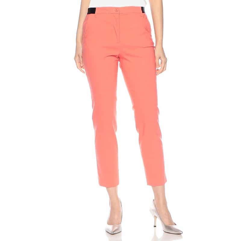 BARNEYS NEW YORK ウォッシャブル バックウエストゴムパンツ LIGHT ORANGE