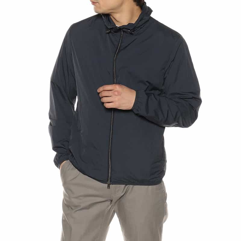 HERNO ナイロンジップパーカー "GI000419U" NAVY