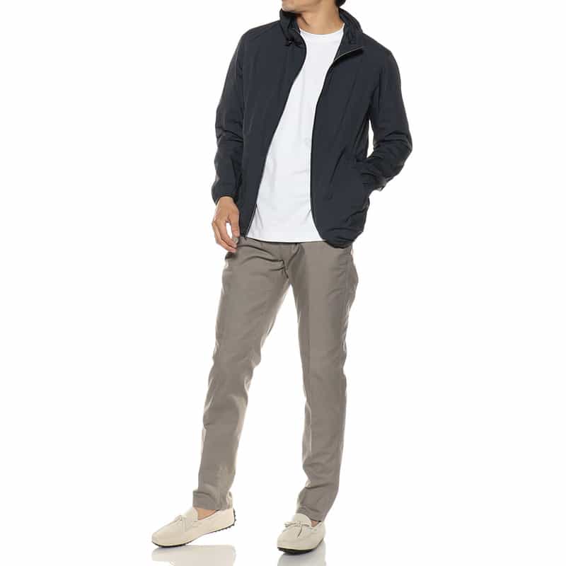 HERNO ナイロンジップパーカー "GI000419U" NAVY