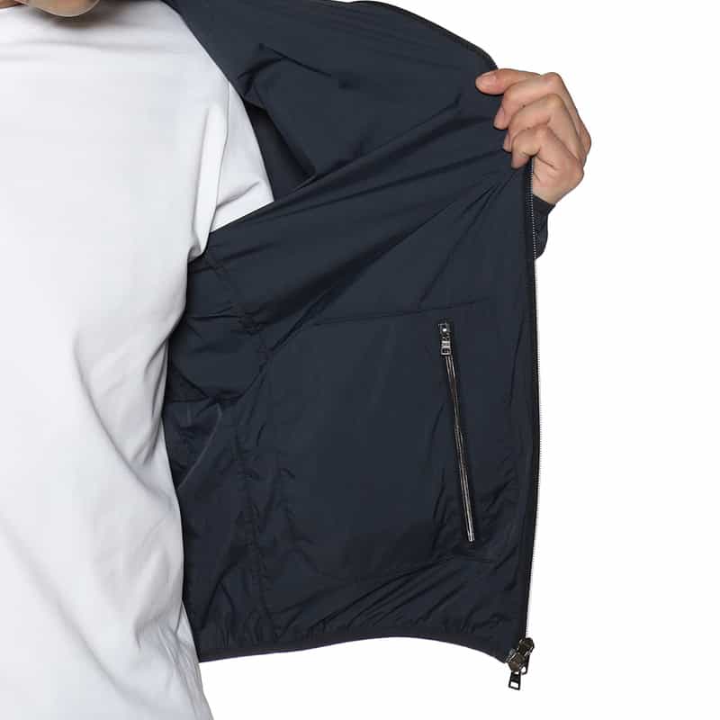HERNO ナイロンジップパーカー "GI000419U" NAVY