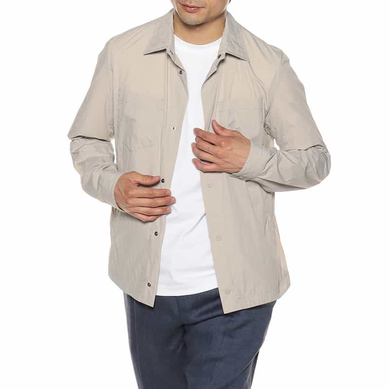 HERNO ナイロンシャツジャケット "GI000420U" LT BEIGE