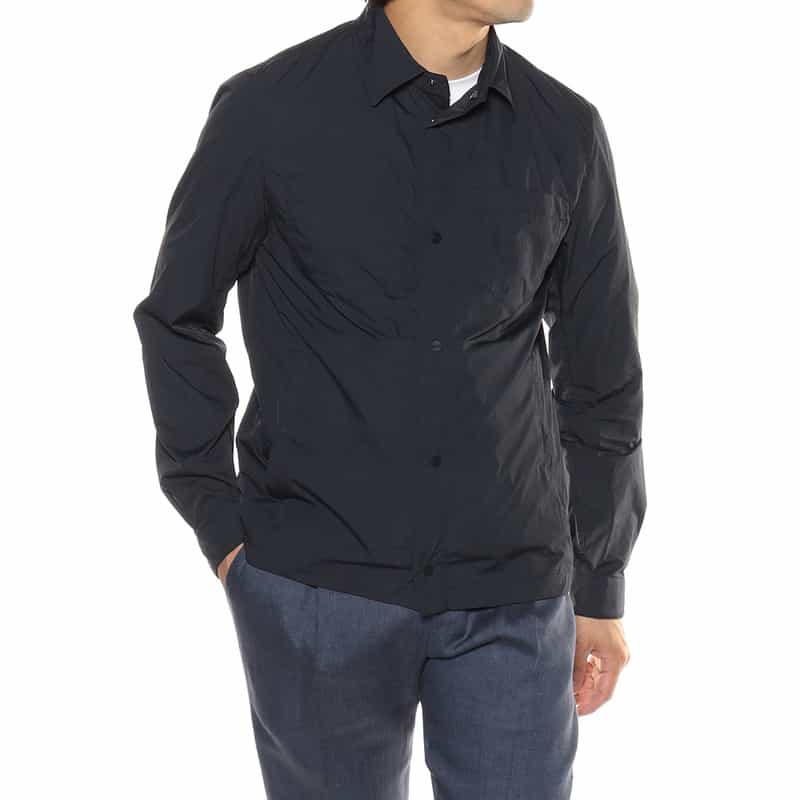 HERNO ナイロンシャツジャケット "GI000420U" NAVY