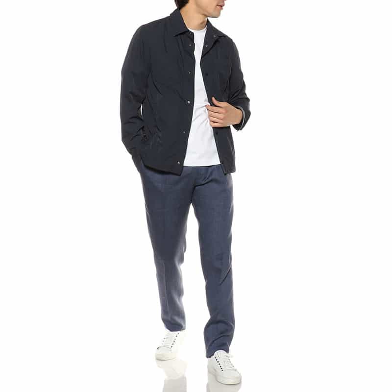 HERNO ナイロンシャツジャケット "GI000420U" NAVY
