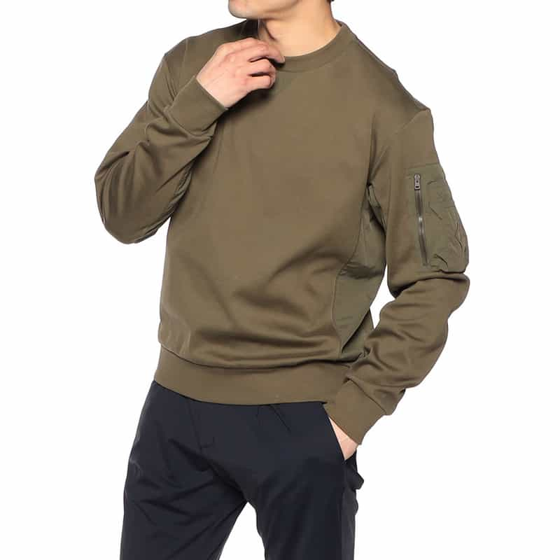 HERNO 切替スエットプルオーバー "JG000201U" KHAKI