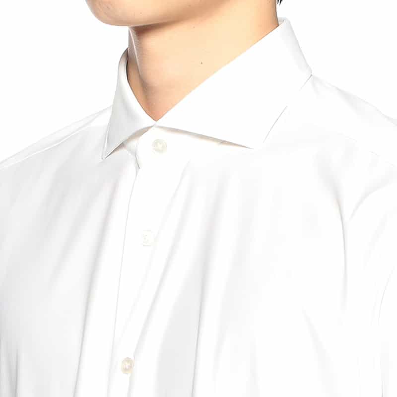 XACUS ドビープリントシャツ WHITE