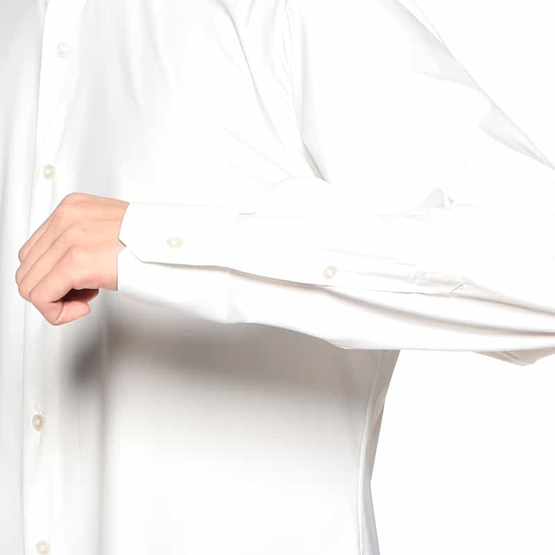 XACUS ドビープリントシャツ WHITE