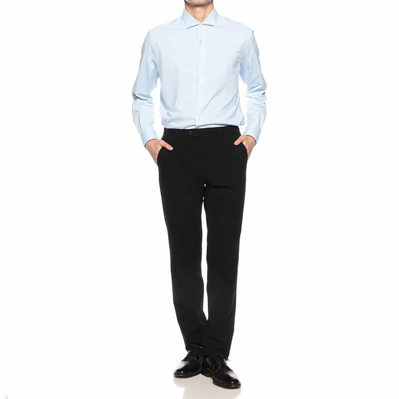 XACUS ジャカードシャツ LIGHT BLUE