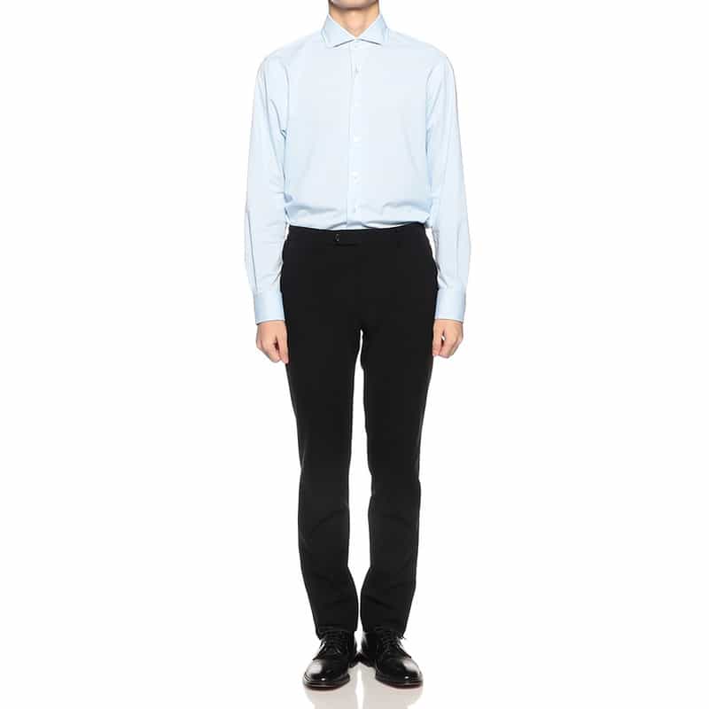 XACUS ジャカードシャツ LIGHT BLUE