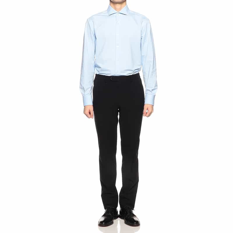 XACUS ストレッチシャツ LIGHT BLUE