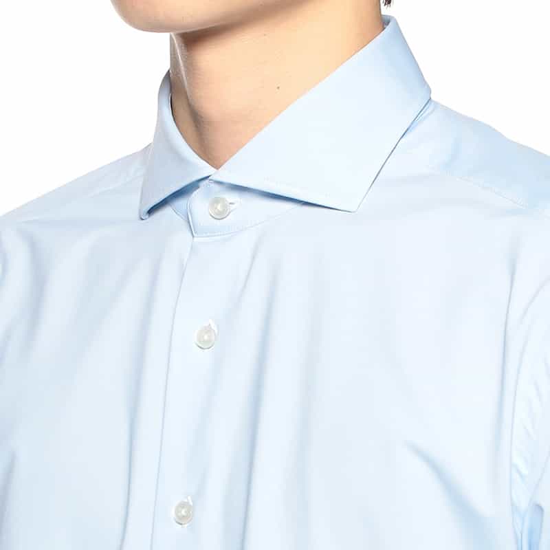 XACUS ストレッチシャツ LIGHT BLUE