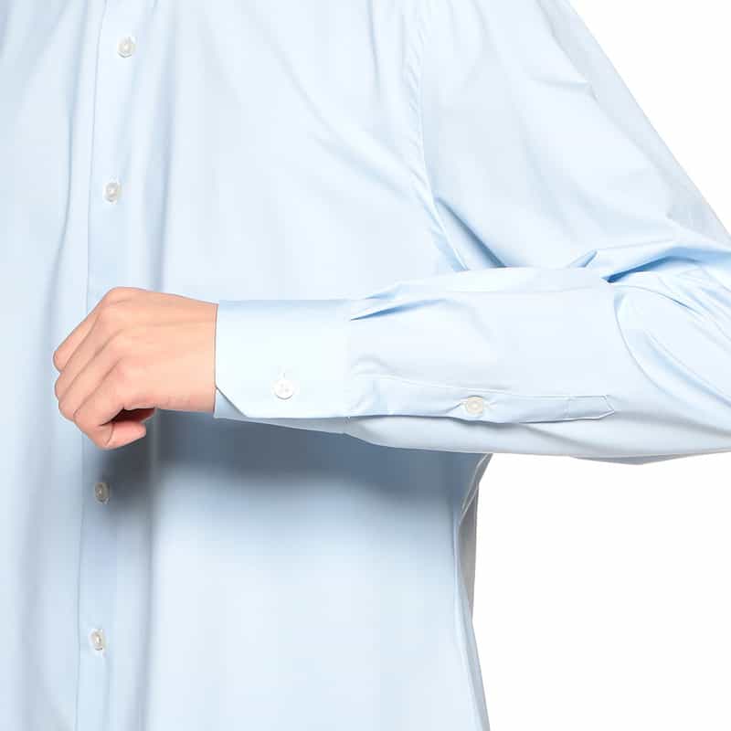 XACUS ストレッチシャツ LIGHT BLUE