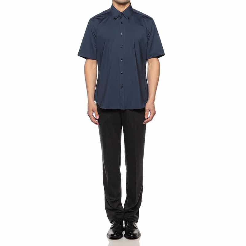 XACUS XACUS＜ザッカス＞バーニーズ　ニューヨーク限定ショートスリーブボタンダウンシャツ NAVY