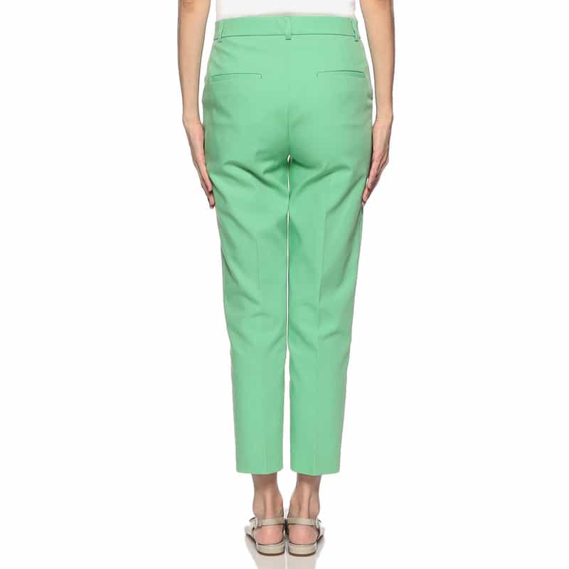 BARNEYS NEW YORK ウォッシャブル ストレートクロップドパンツ GREEN