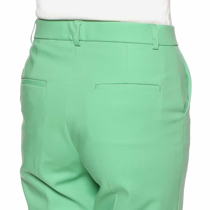 BARNEYS NEW YORK ウォッシャブル ストレートクロップドパンツ GREEN