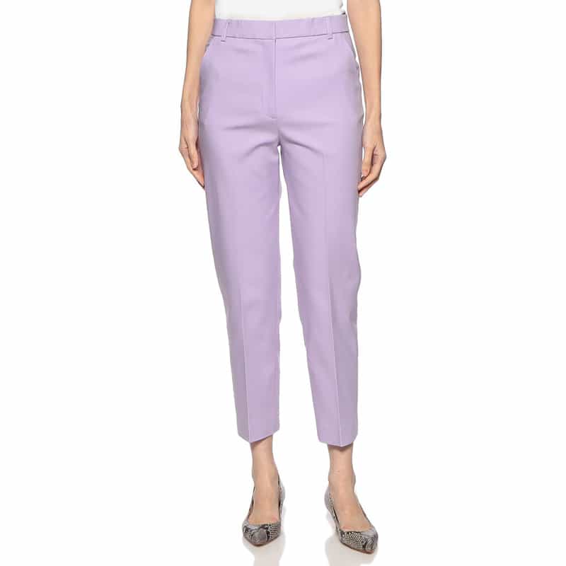 BARNEYS NEW YORK ウォッシャブル ストレートクロップドパンツ PURPLE
