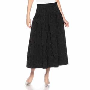 ウォッシャブル ジャカード素材フレアスカート