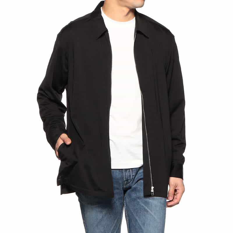 KANEMASA PHIL. バーニーズ ニューヨーク限定ジップアップシャツ BLACK