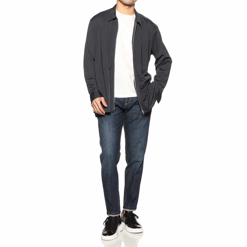 KANEMASA PHIL. バーニーズ ニューヨーク限定ジップアップシャツ DARK GRAY