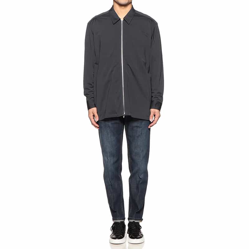 KANEMASA PHIL. バーニーズ ニューヨーク限定ジップアップシャツ DARK GRAY