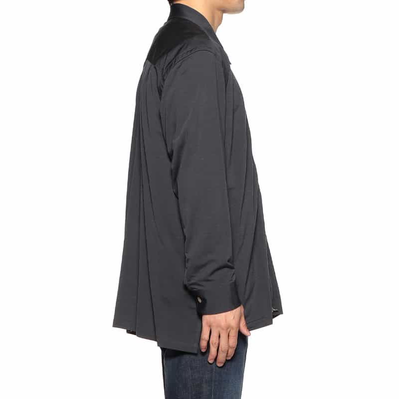 KANEMASA PHIL. バーニーズ ニューヨーク限定ジップアップシャツ DARK GRAY