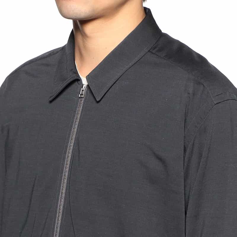 KANEMASA PHIL. バーニーズ ニューヨーク限定ジップアップシャツ DARK GRAY