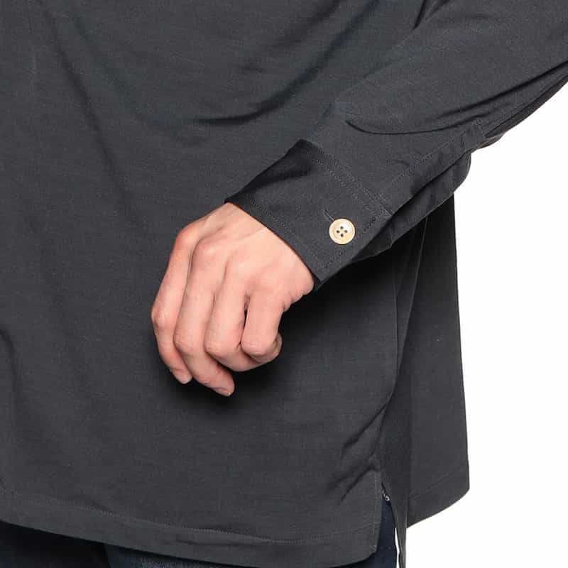 KANEMASA PHIL. バーニーズ ニューヨーク限定ジップアップシャツ DARK GRAY