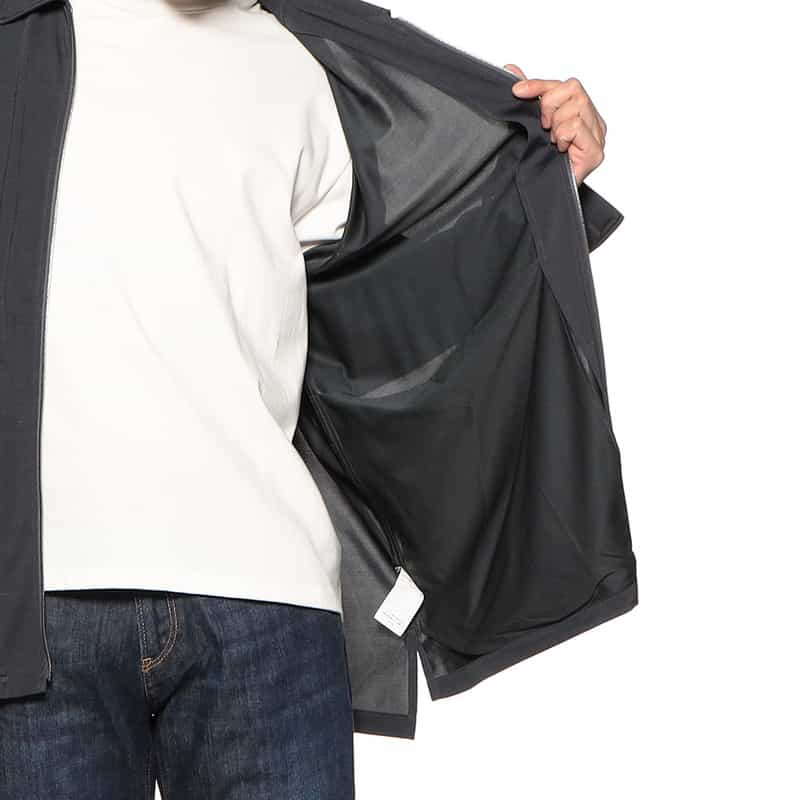 KANEMASA PHIL. バーニーズ ニューヨーク限定ジップアップシャツ DARK GRAY