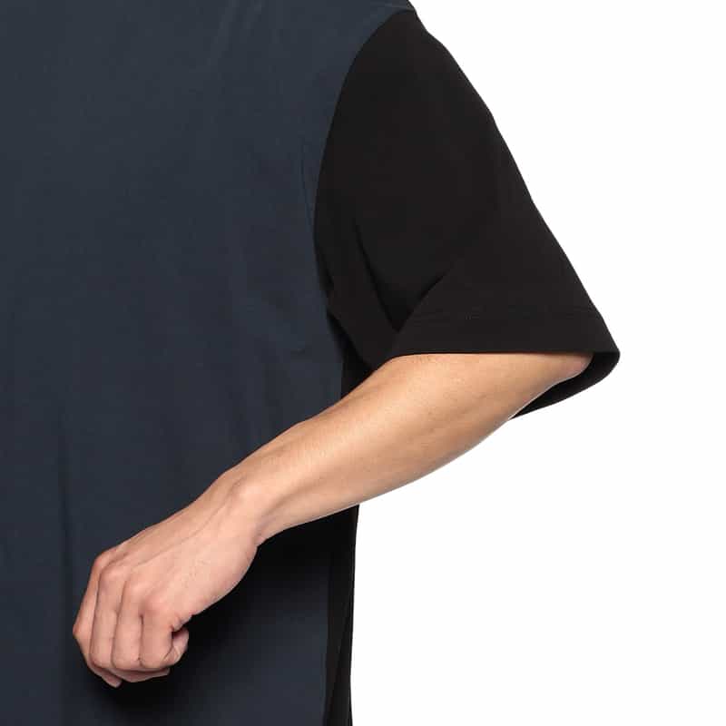 KANEMASA PHIL. バーニーズ　ニューヨーク限定ハイツイストバイカラーTシャツ NAVY