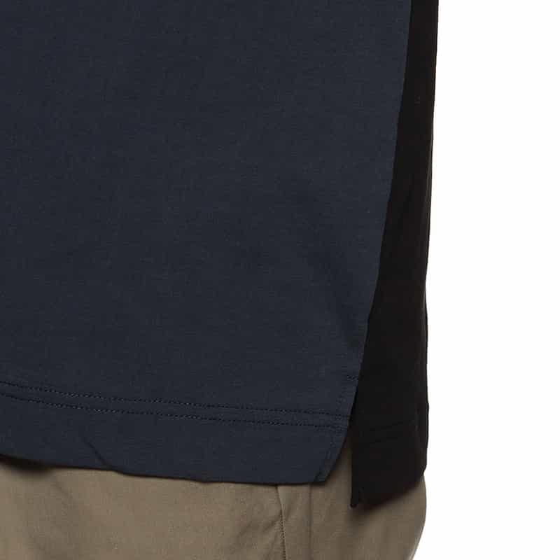 KANEMASA PHIL. バーニーズ　ニューヨーク限定ハイツイストバイカラーTシャツ NAVY