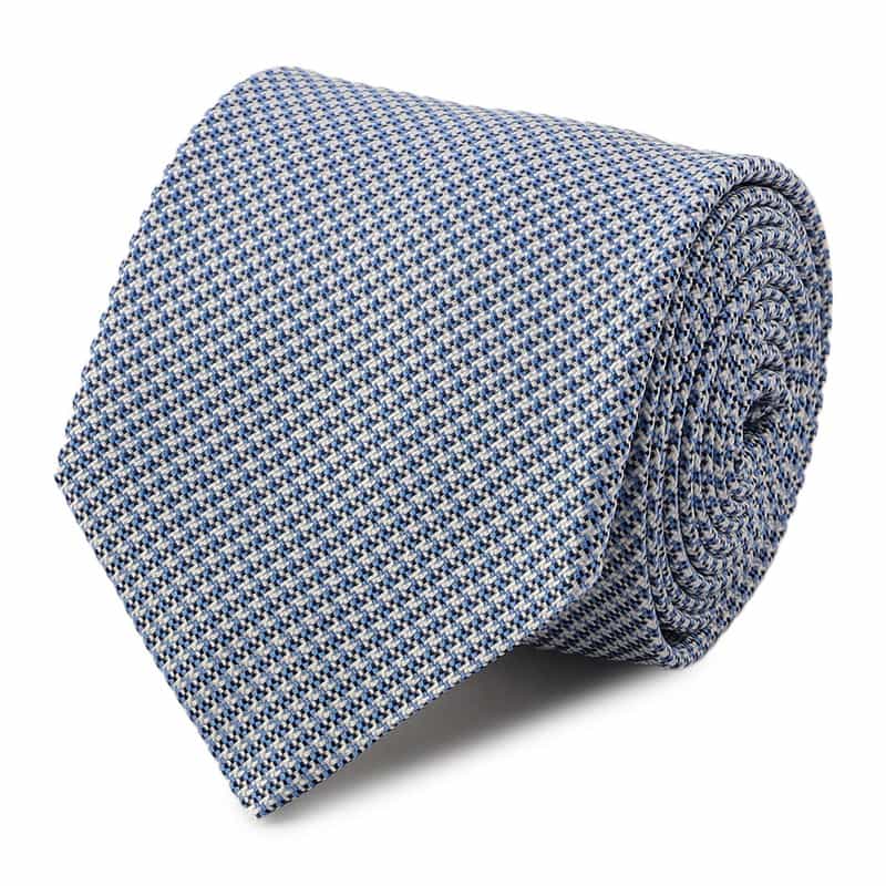 BREUER 千鳥柄タイ BLUE