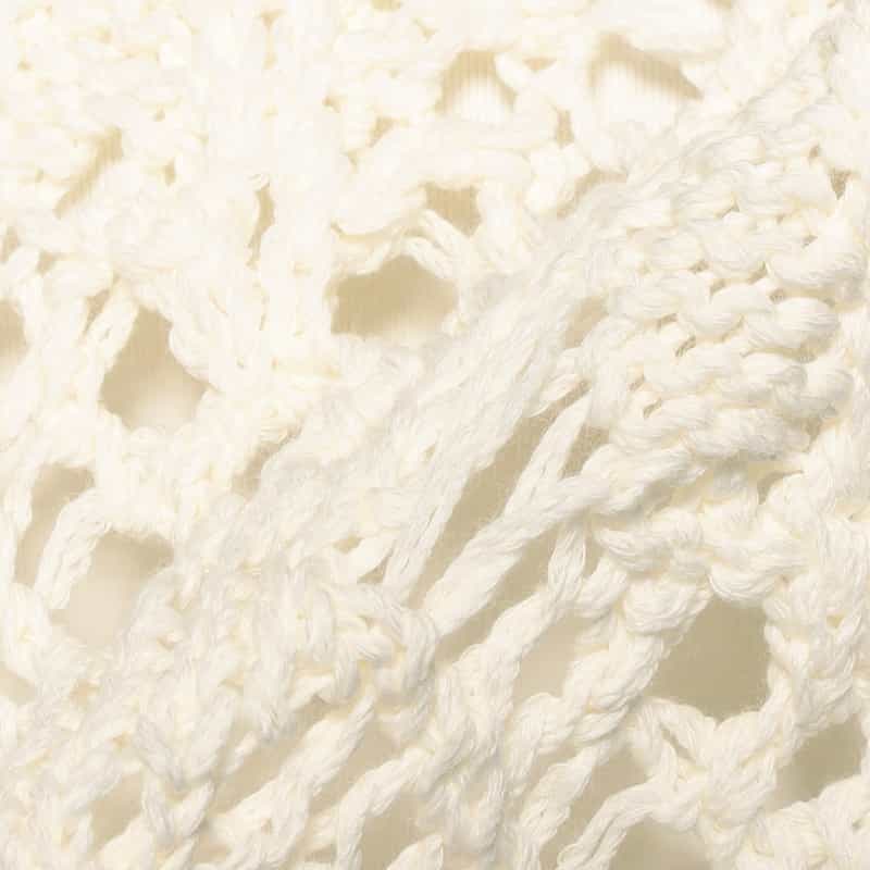 BARNEYS NEW YORK クロシェニットプルオーバー WHITE