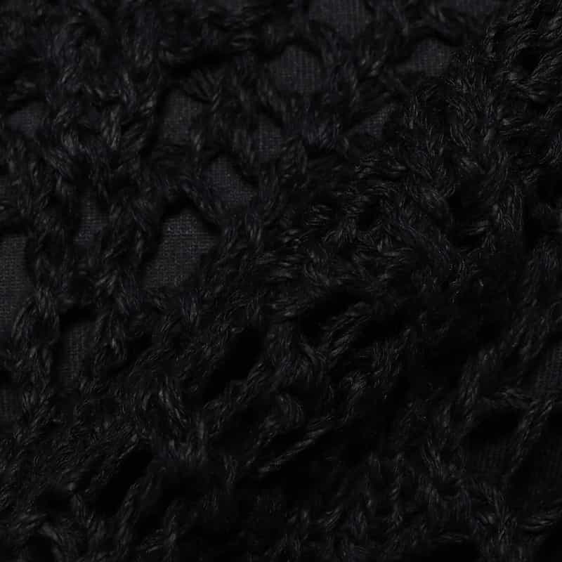 BARNEYS NEW YORK クロシェニットプルオーバー BLACK