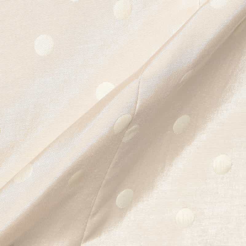 BARNEYS NEW YORK ウォッシャブル ドット柄ジャカード素材切替フレアスカート IVORY