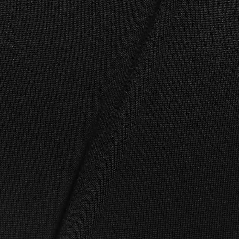 BARNEYS NEW YORK ウォッシャブル 海島綿ニットプルオーバー BLACK