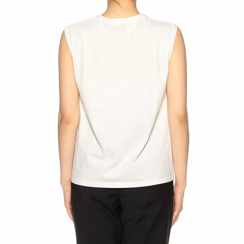 BARNEYS NEW YORK ウォッシャブル ベーシックカットソー WHITE