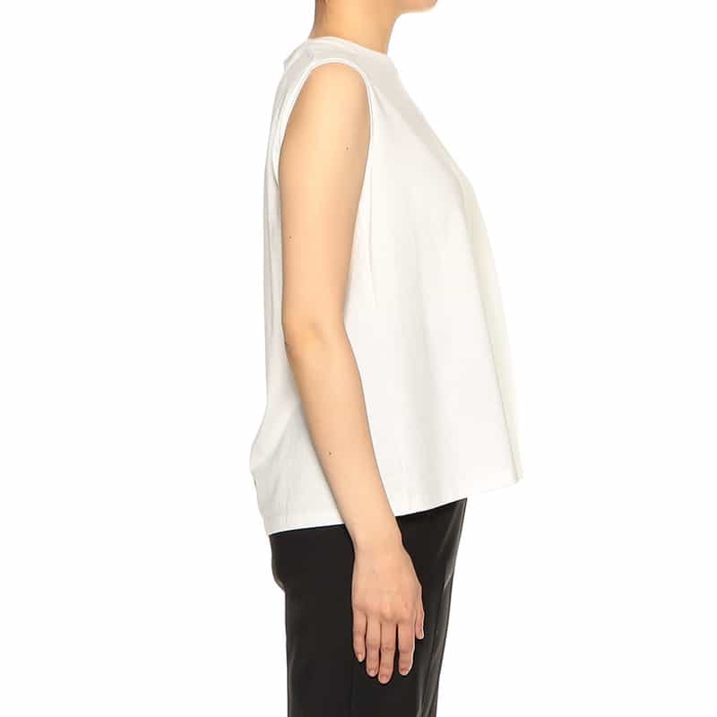BARNEYS NEW YORK ウォッシャブル ベーシックカットソー WHITE