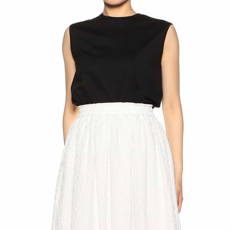 BARNEYS NEW YORK ウォッシャブル ベーシックカットソー BLACK