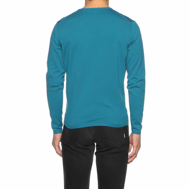 CRUCIANI クルーネックコットンニットプルオーバー BLUE