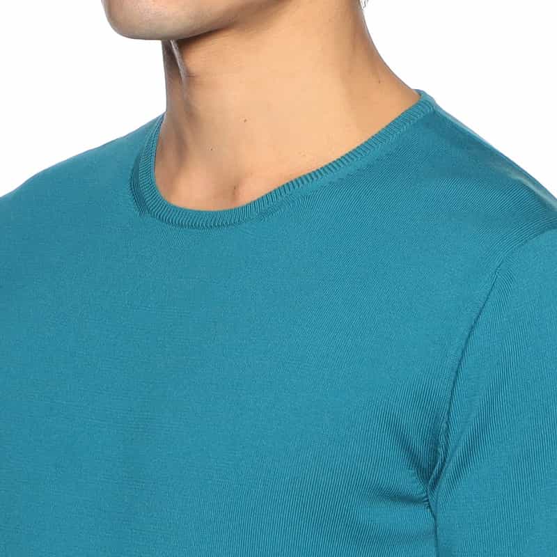 CRUCIANI クルーネックコットンニットプルオーバー BLUE