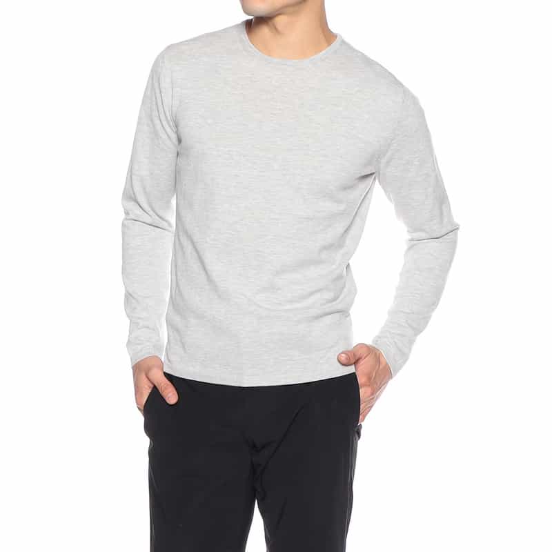 CRUCIANI クルーネックコットンニットプルオーバー LIGHT GRAY