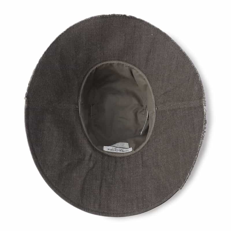 TRESSE ＜キジマ タカユキ＞コラボレート リボンスカーフ付きデニムハット GRAY