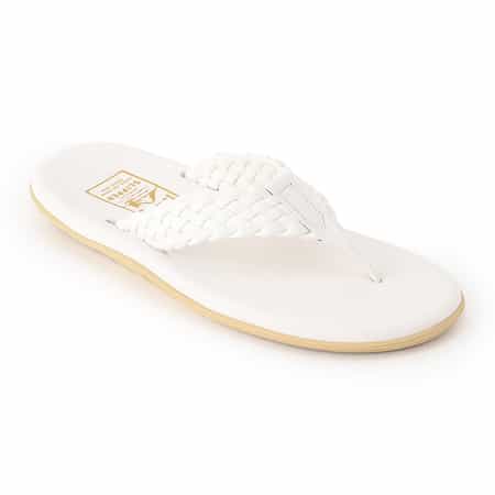 極美品☆CAMINANDO レザートングサンダル ホワイト9 トングサンダル
