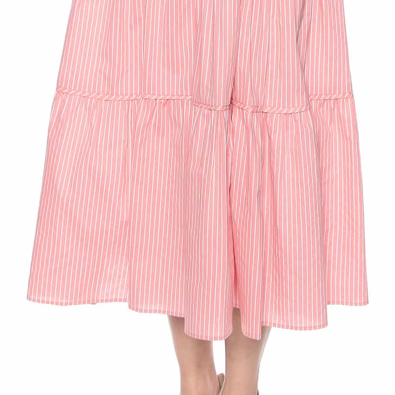 BARNEYS NEW YORK ウォッシャブル 異素材コンビネーションドレス WHITE